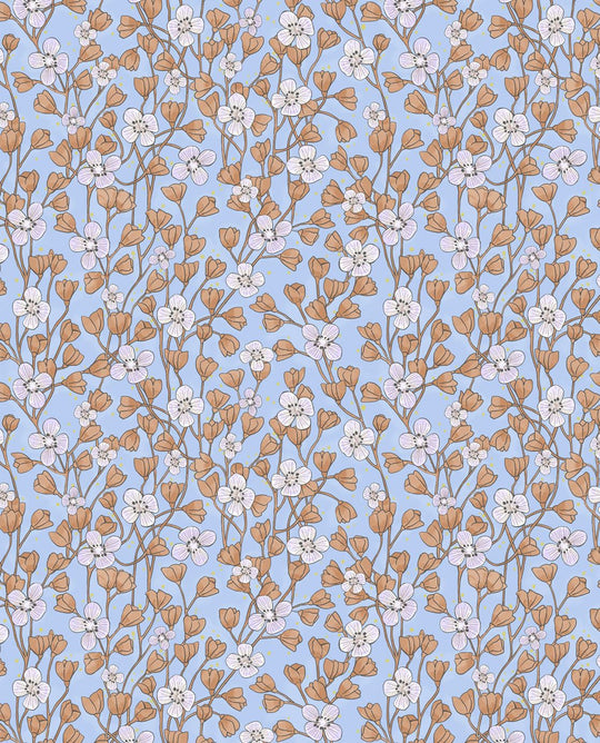 EIJFFINGER Rice II 383533 - Afbeelding 1 - Blauw, Scandinavisch, Romantisch, Rice