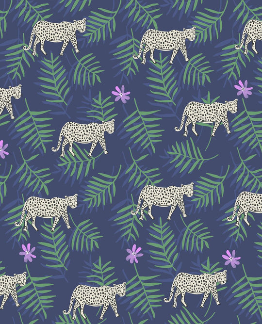 EIJFFINGER Rice II 383553 - Afbeelding 1 - Blauw, Scandinavisch, Etnisch, Rice
