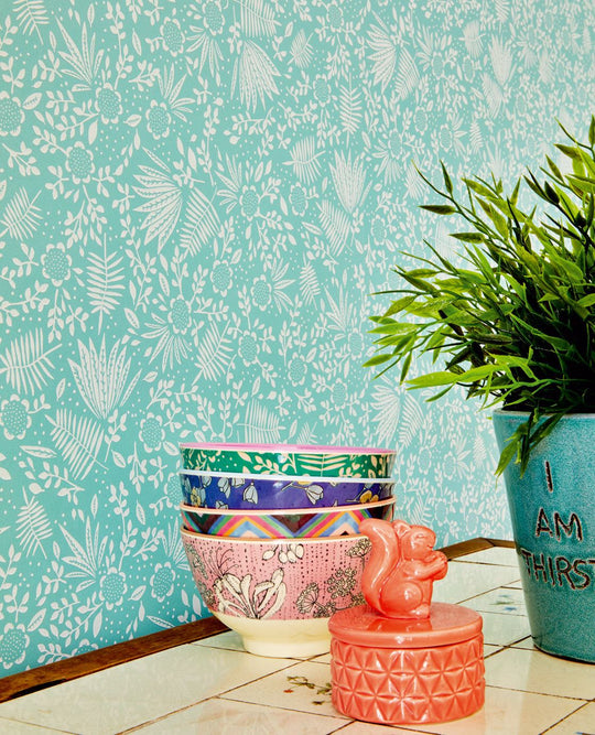 EIJFFINGER Rice II 383542 - Afbeelding 3 - Blauw, Groen, Scandinavisch, Romantisch, Rice