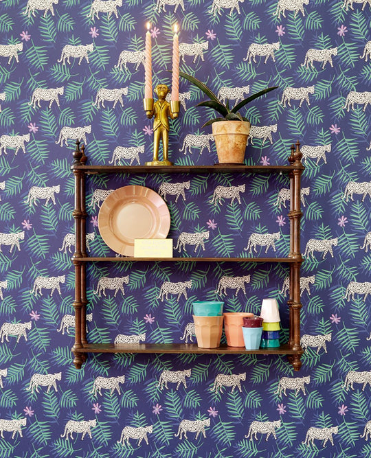 EIJFFINGER Rice II 383553 - Afbeelding 2 - Blauw, Scandinavisch, Etnisch, Rice