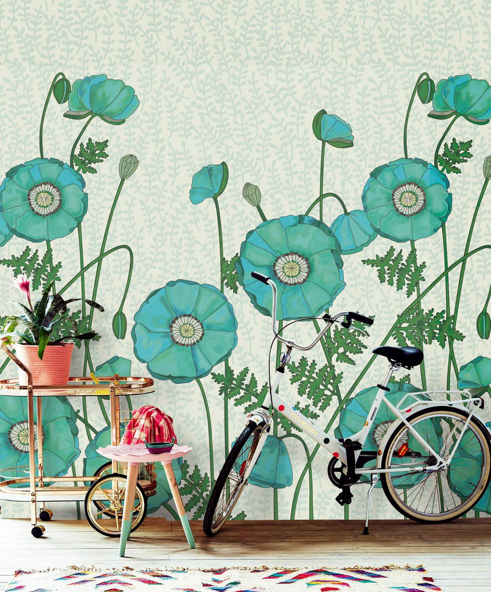 EIJFFINGER Rice II 383610 - Afbeelding 2 - Blauw, Groen, Scandinavisch, Rice