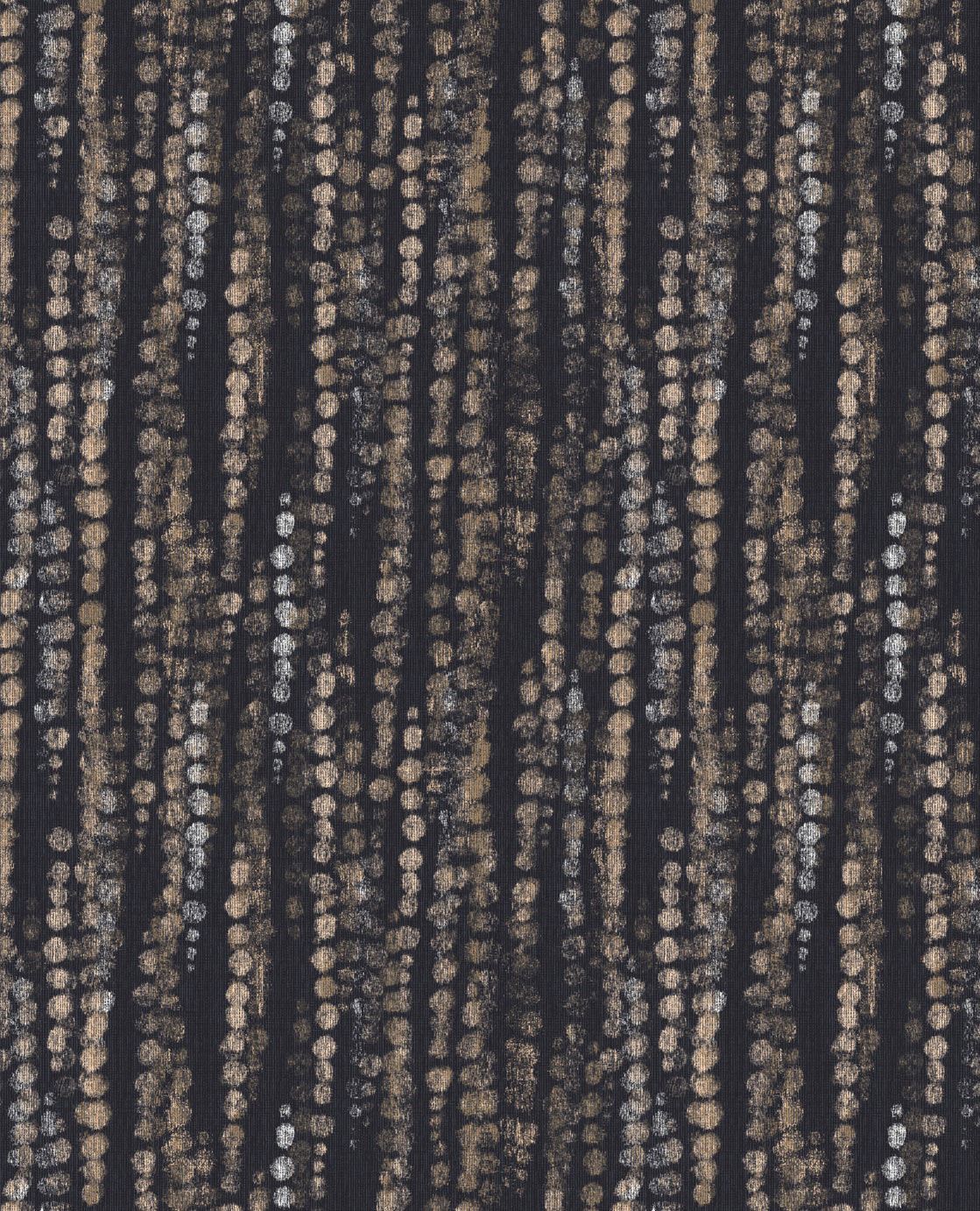 EIJFFINGER Enso 386572 - Afbeelding 1 - Blauw, Zwart / Grijs, Etnisch, Chic, Glamour, Structuren, Fantasie, Stippen