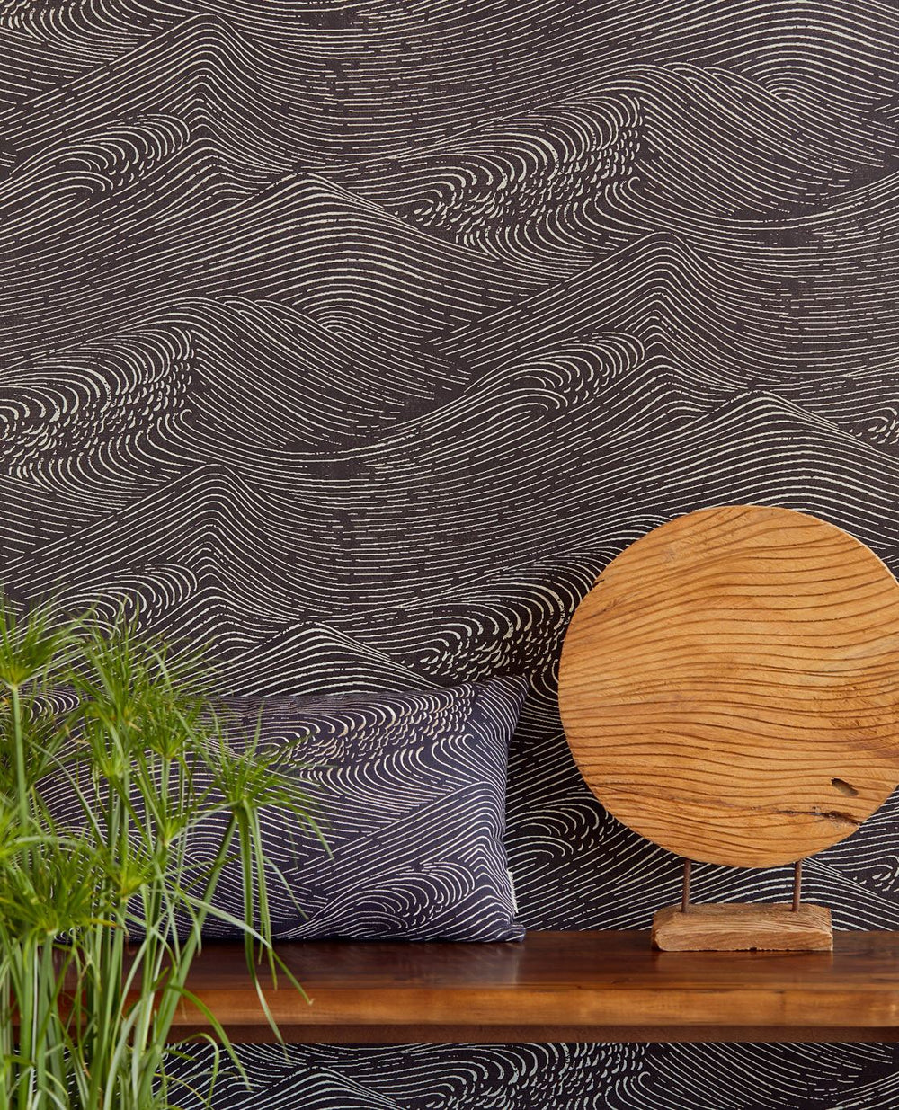 EIJFFINGER Enso 386532 - Afbeelding 2 - Zwart / Grijs, Scandinavisch, Etnisch, Basic, Nautisch, Natuurlijk, Grafisch