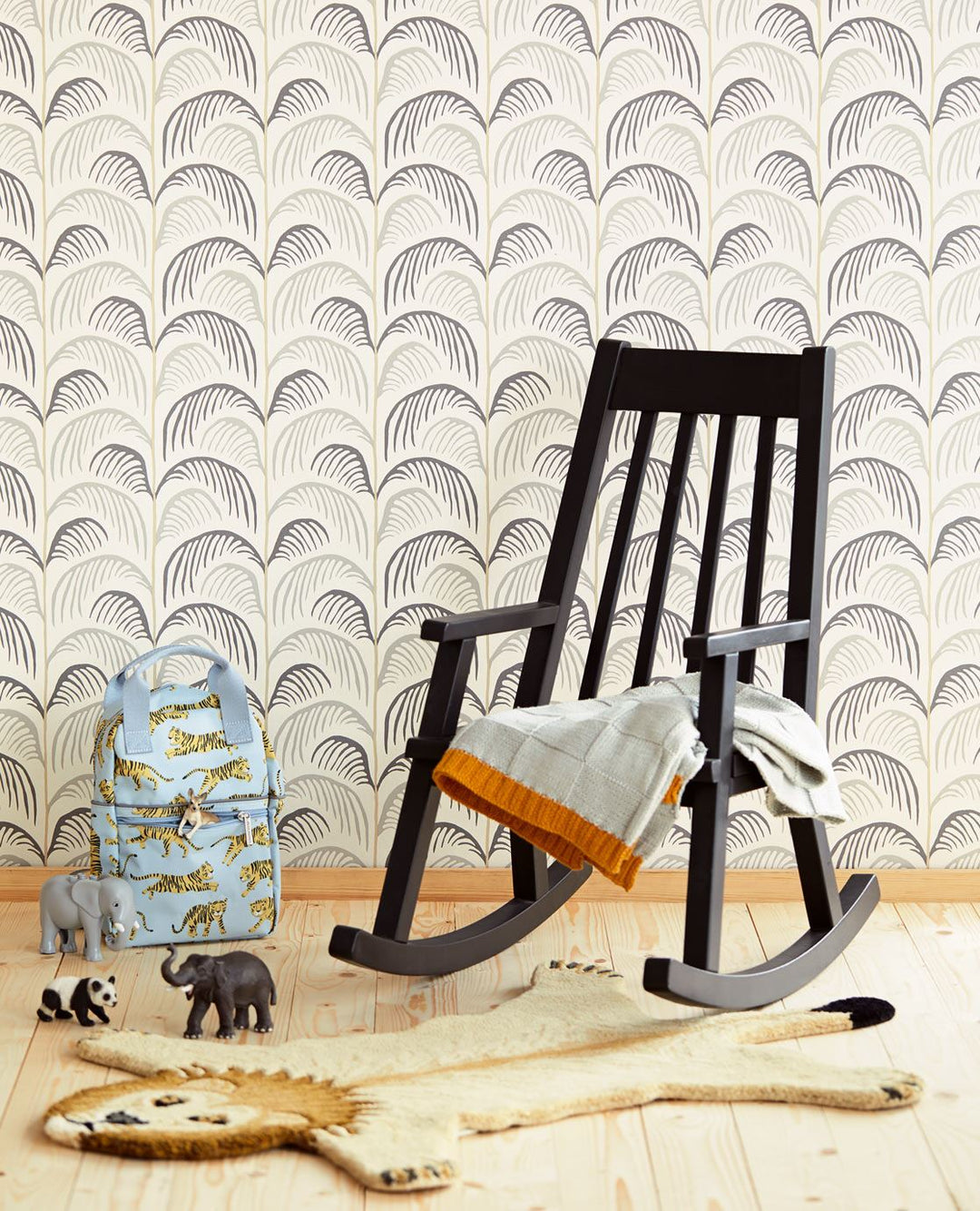 EIJFFINGER Mini Me 399072 - Afbeelding 2 - Zwart / Grijs, Retro, Vintage, Kinderkamer