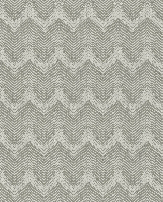 EIJFFINGER Topaz 394522 - Afbeelding 1 - Groen, Zwart / Grijs, Retro, Vintage, Etnisch, Chic, Glamour, Grafisch, Geometrisch