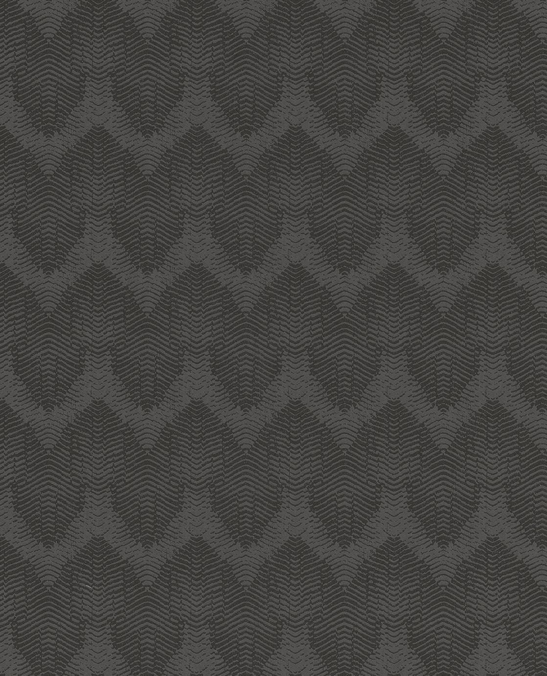 EIJFFINGER Topaz 394523 - Afbeelding 1 - Zwart / Grijs, Retro, Vintage, Etnisch, Chic, Glamour, Grafisch, Geometrisch
