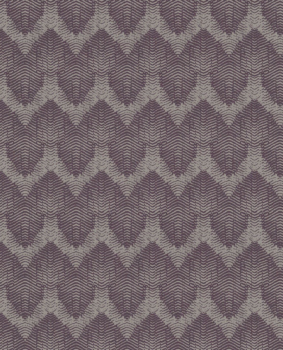 EIJFFINGER Topaz 394525 - Afbeelding 1 - Paars, Retro, Vintage, Etnisch, Chic, Glamour, Grafisch, Geometrisch