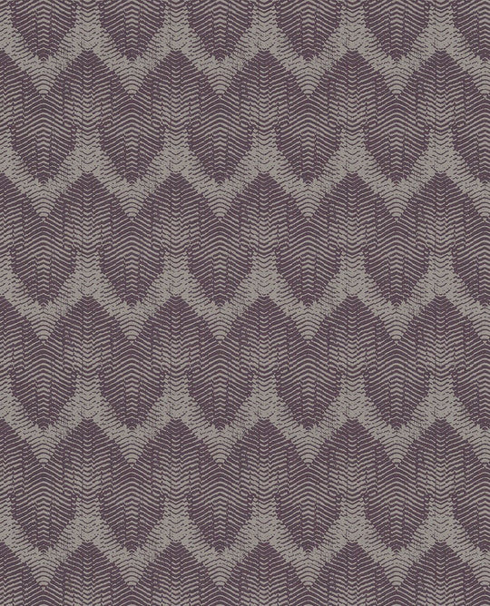 EIJFFINGER Topaz 394525 - Afbeelding 1 - Paars, Retro, Vintage, Etnisch, Chic, Glamour, Grafisch, Geometrisch