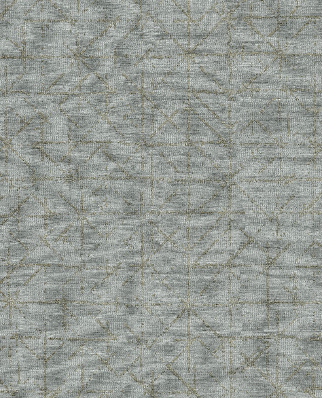 EIJFFINGER Topaz 394531 - Afbeelding 1 - Naturel, Blauw, Groen, Stoer, Industrieel, Chic, Glamour, Ruiten, Grafisch, Geometrisch
