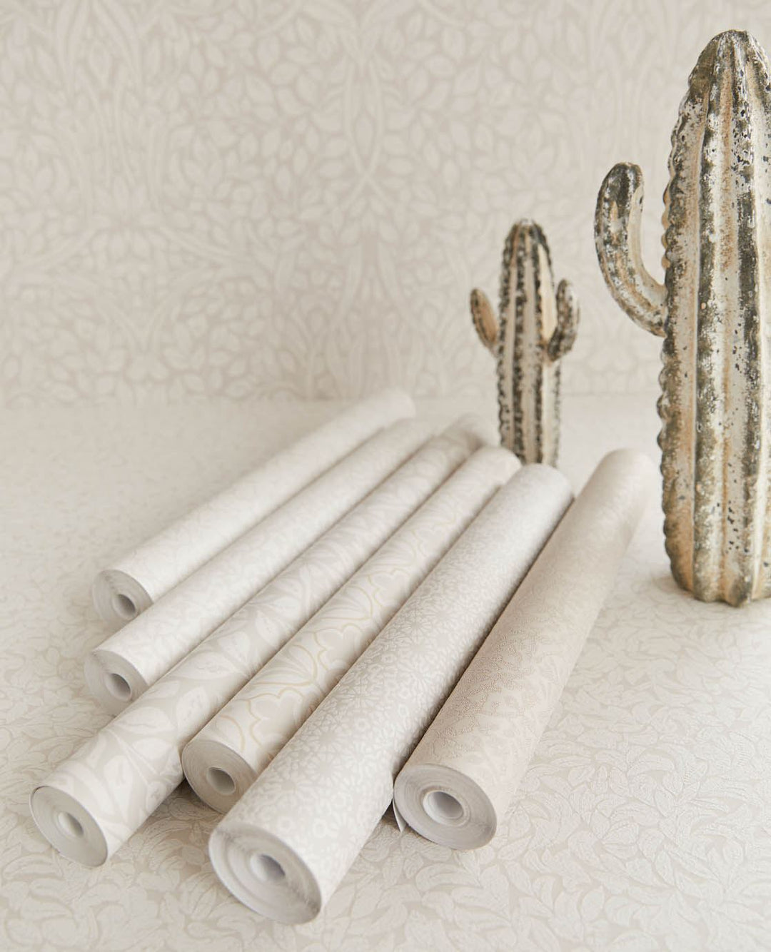 EIJFFINGER Carmen 392510 - Afbeelding 2 - Naturel, Wit, Naturel, Scandinavisch, Romantisch, Klassiek, Structuren, Bladeren