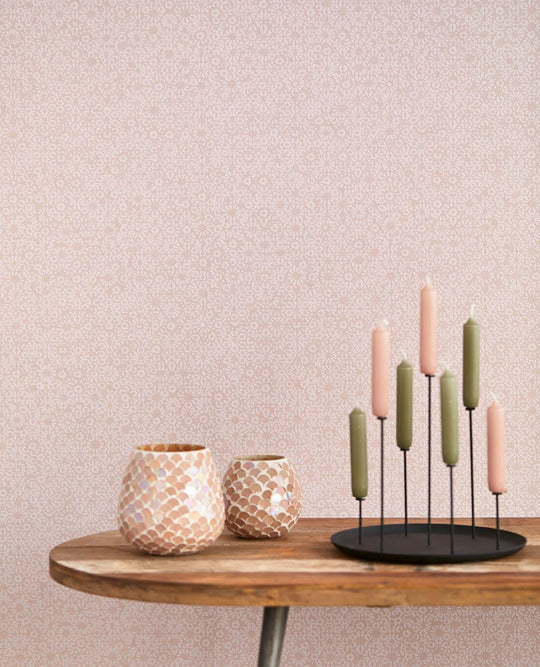 EIJFFINGER Carmen 392531 - Afbeelding 2 - Naturel, Rood, Scandinavisch, Romantisch, Etnisch, Structuren, Geometrisch Bloemen