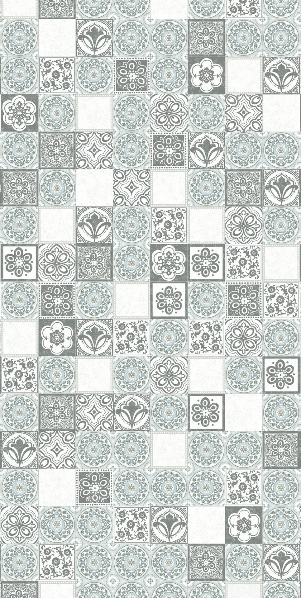 EIJFFINGER Carmen 392574 - Afbeelding 1 - Naturel, Wit, Zwart / Grijs, Romantisch, Etnisch, Klassiek, Geometrisch 