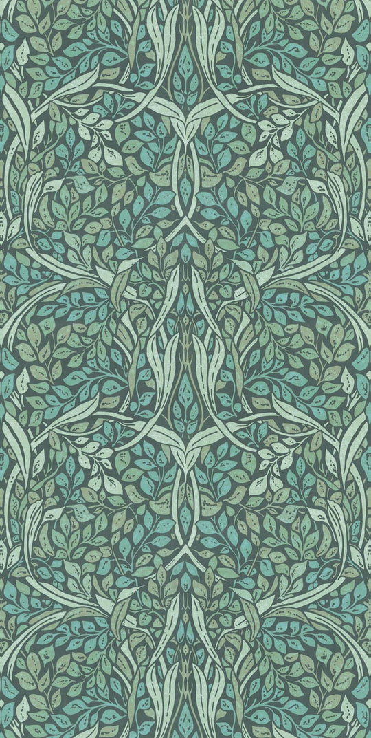 EIJFFINGER Carmen 392572 - Afbeelding 1 - Groen, Scandinavisch, Retro, Vintage, Romantisch, Bladeren