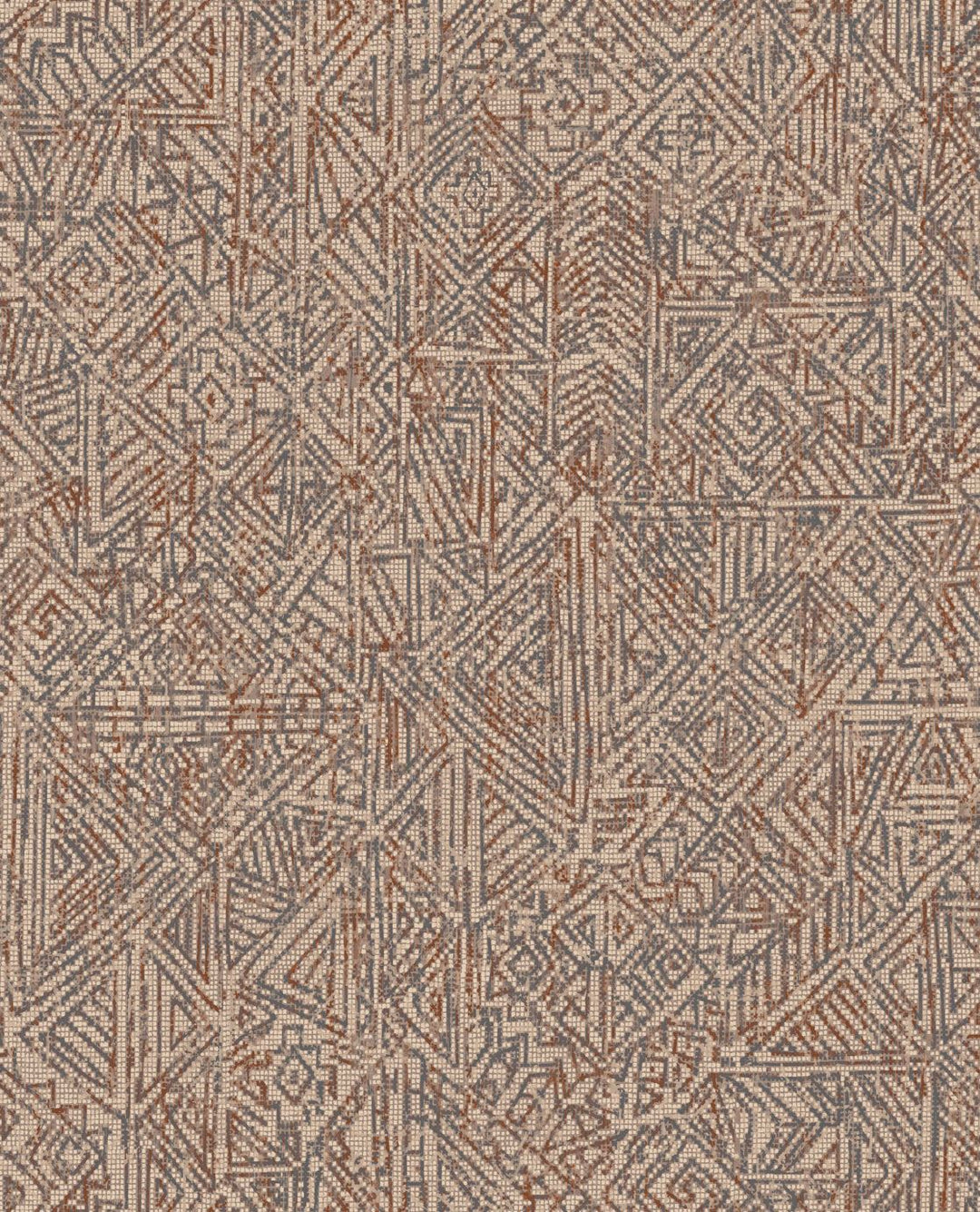 EIJFFINGER Terra 391520 - Afbeelding 1 - Oranje, Metallic, Etnisch, Chic, Glamour, Fantasie
