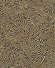 EIJFFINGER Terra 391551 - Afbeelding 1 - Groen, Zwart / Grijs, Retro, Vintage, Etnisch, Natuurlijk, Bladeren