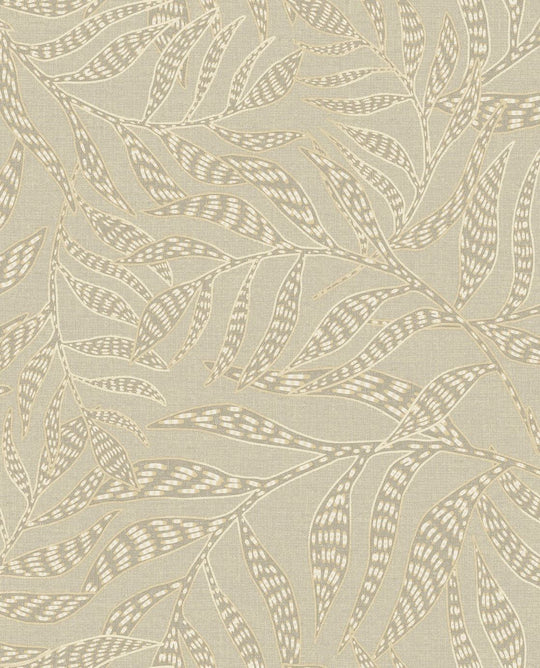 EIJFFINGER Terra 391552 - Afbeelding 1 - Naturel, Wit, Retro, Vintage, Etnisch, Natuurlijk, Bladeren