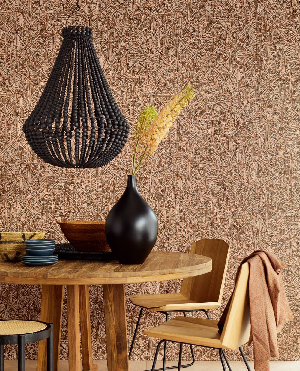 EIJFFINGER Terra 391520 - Afbeelding 2 - Oranje, Metallic, Etnisch, Chic, Glamour, Fantasie