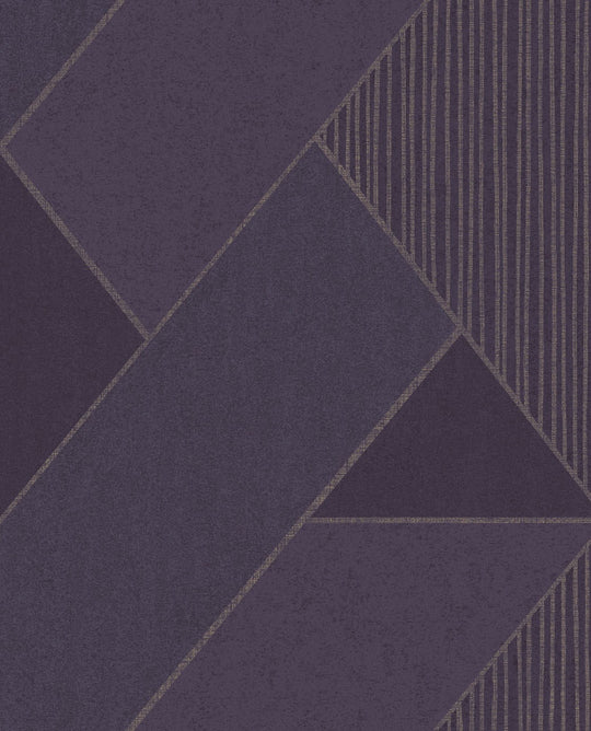 EIJFFINGER Bold 395834 - Afbeelding 1 - Blauw, Paars, Goud, Retro, Vintage, Chic, Glamour, Ruiten