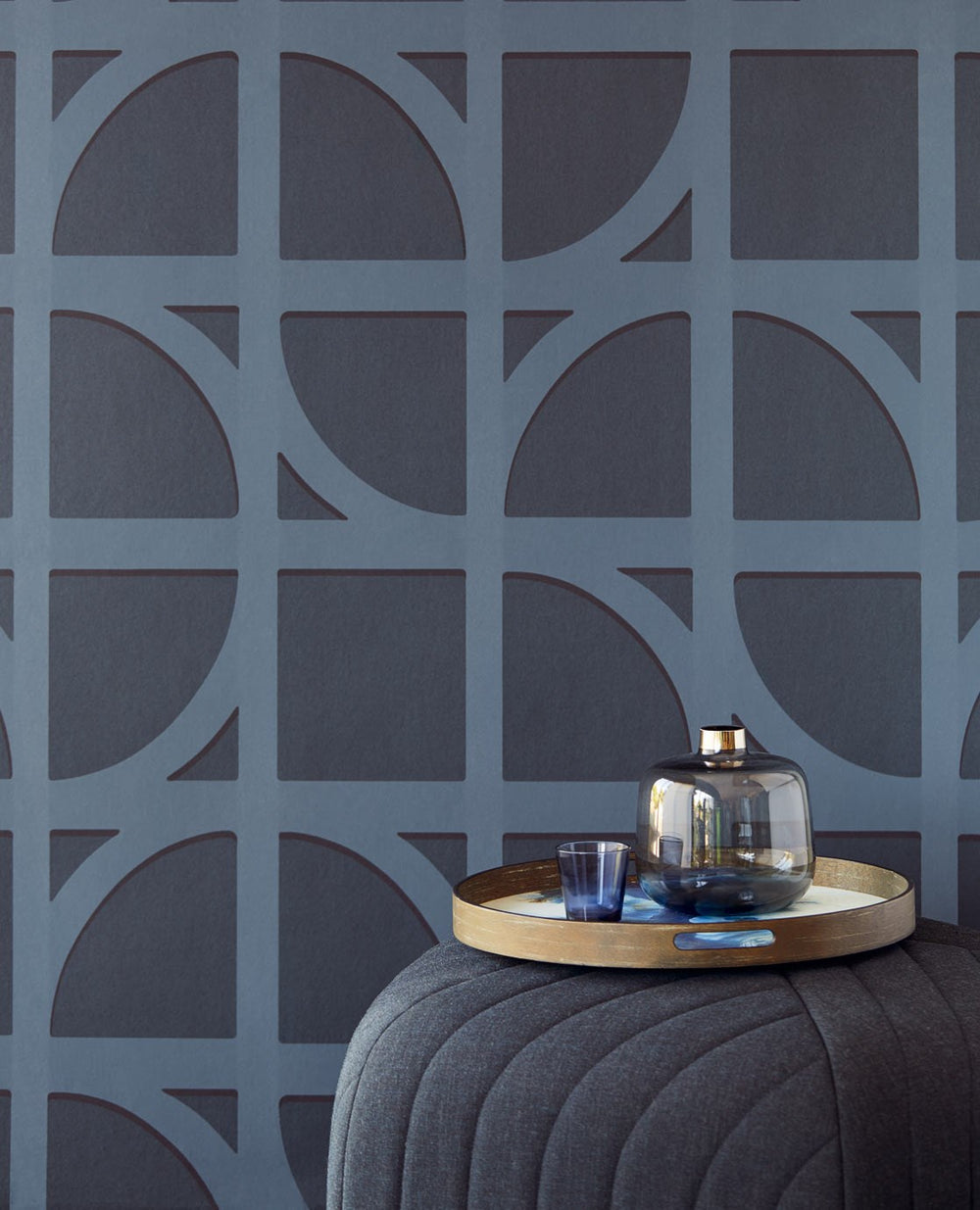 EIJFFINGER Bold 395805 - Afbeelding 2 - Blauw, Retro, Vintage, Stoer, Industrieel, Chic, Glamour, Geometrisch