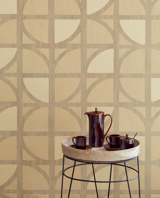 EIJFFINGER Bold 395811 - Afbeelding 4 - Geel, Goud, Retro, Vintage, Stoer, Industrieel, Chic, Glamour, Geometrisch