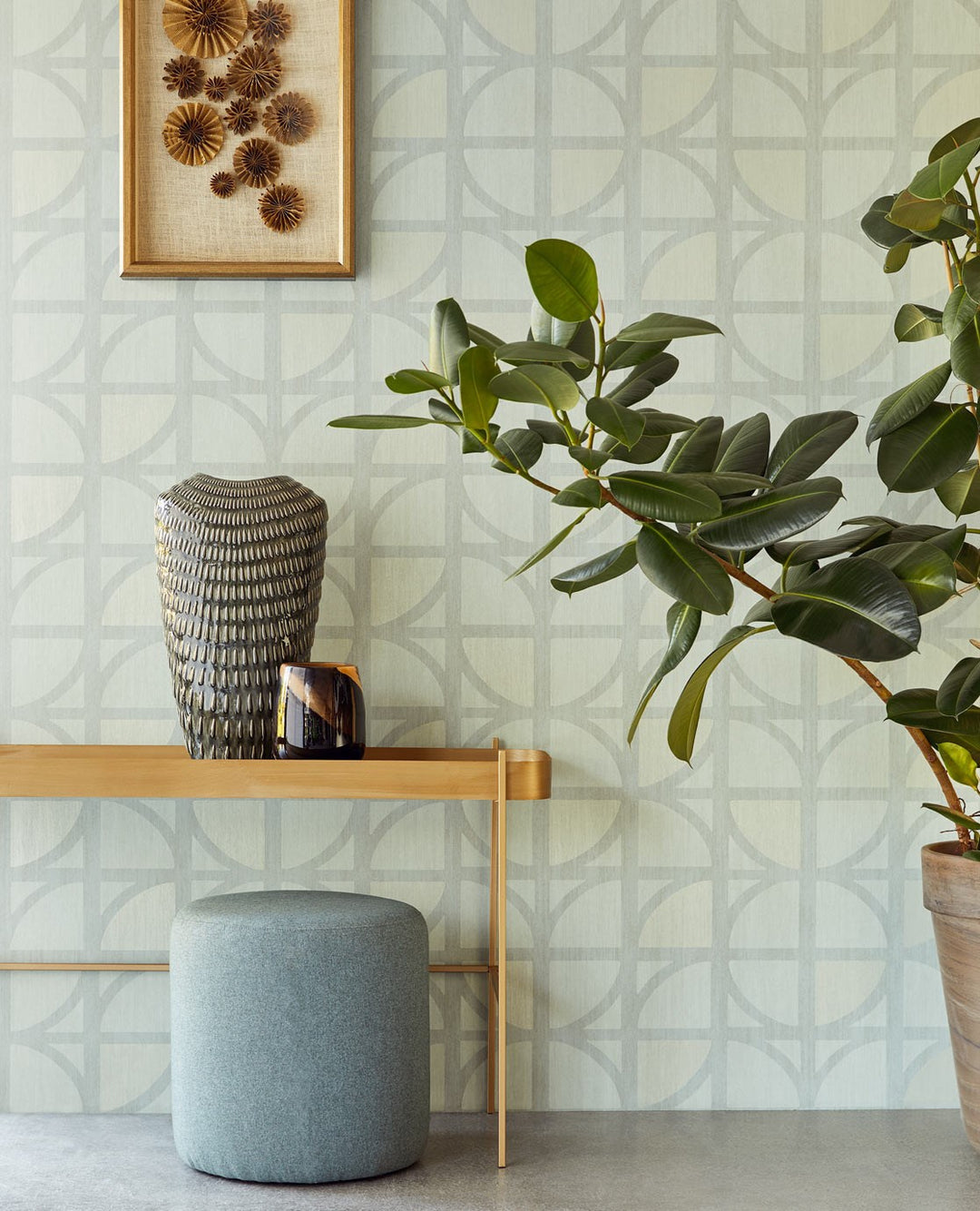 EIJFFINGER Bold 395812 - Afbeelding 2 - Naturel, Groen, Retro, Vintage, Stoer, Industrieel, Chic, Glamour, Geometrisch