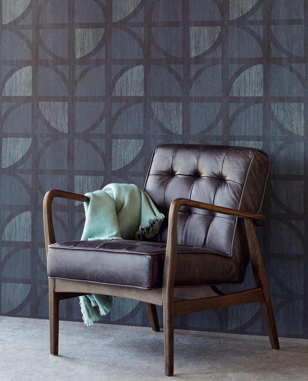 EIJFFINGER Bold 395813 - Afbeelding 2 - Blauw, Groen, Retro, Vintage, Stoer, Industrieel, Chic, Glamour, Geometrisch