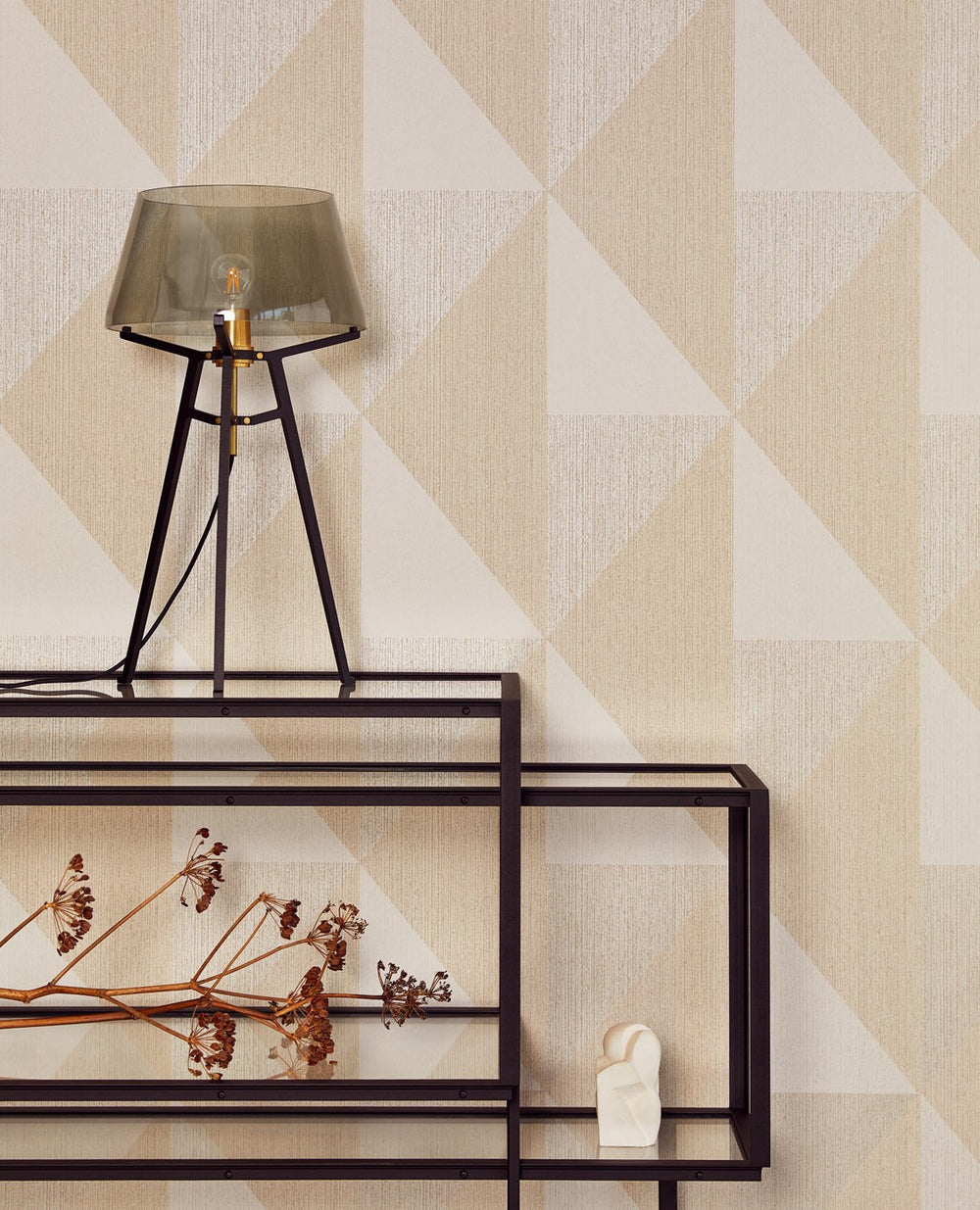 EIJFFINGER Bold 395821 - Afbeelding 2 - Naturel, Goud, Stoer, Industrieel, Chic, Glamour, Ruiten