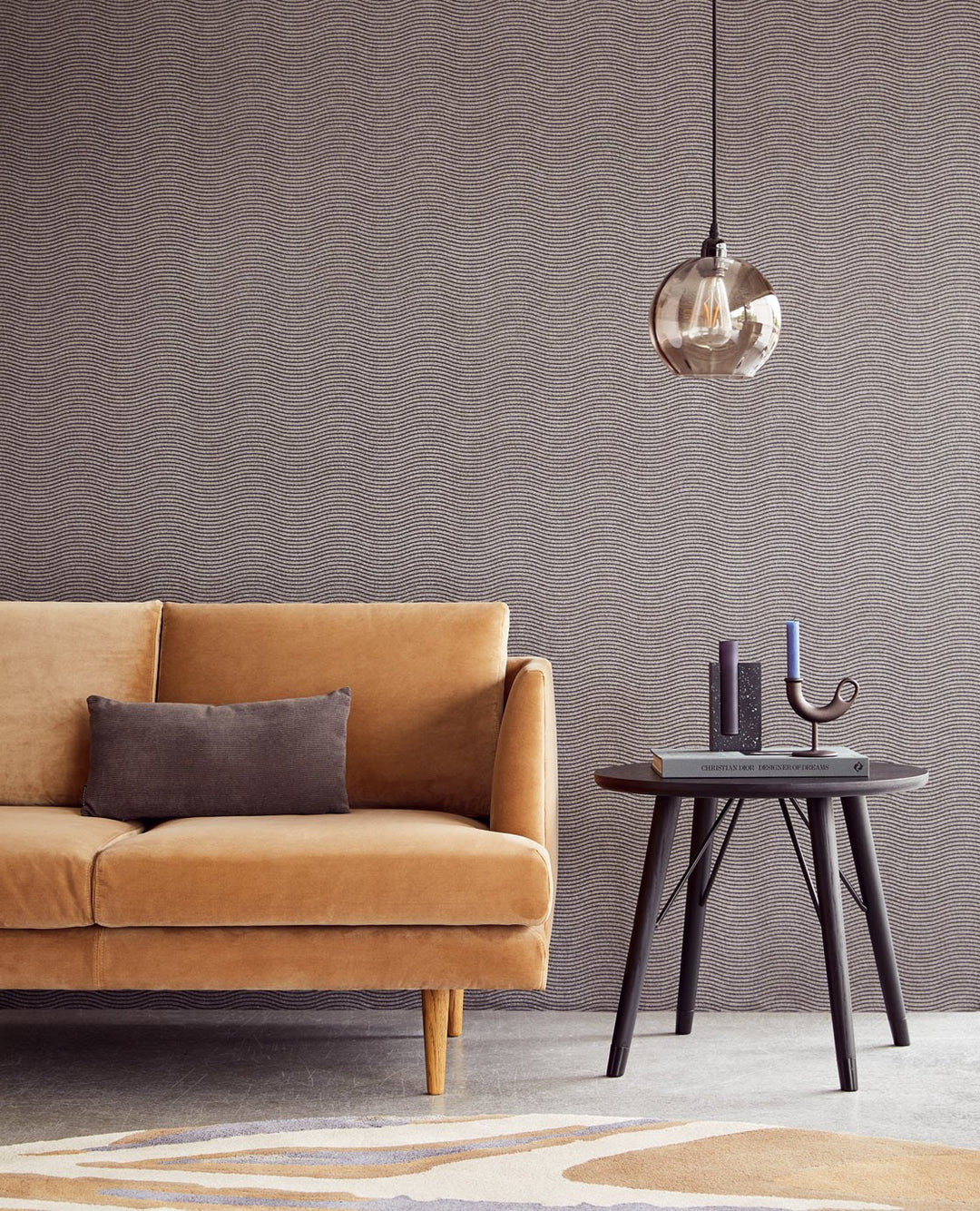 EIJFFINGER Bold 395852 - Afbeelding 3 - Naturel, Zwart / Grijs, Retro, Vintage, Chic, Glamour, Effen, Uni, Structuren