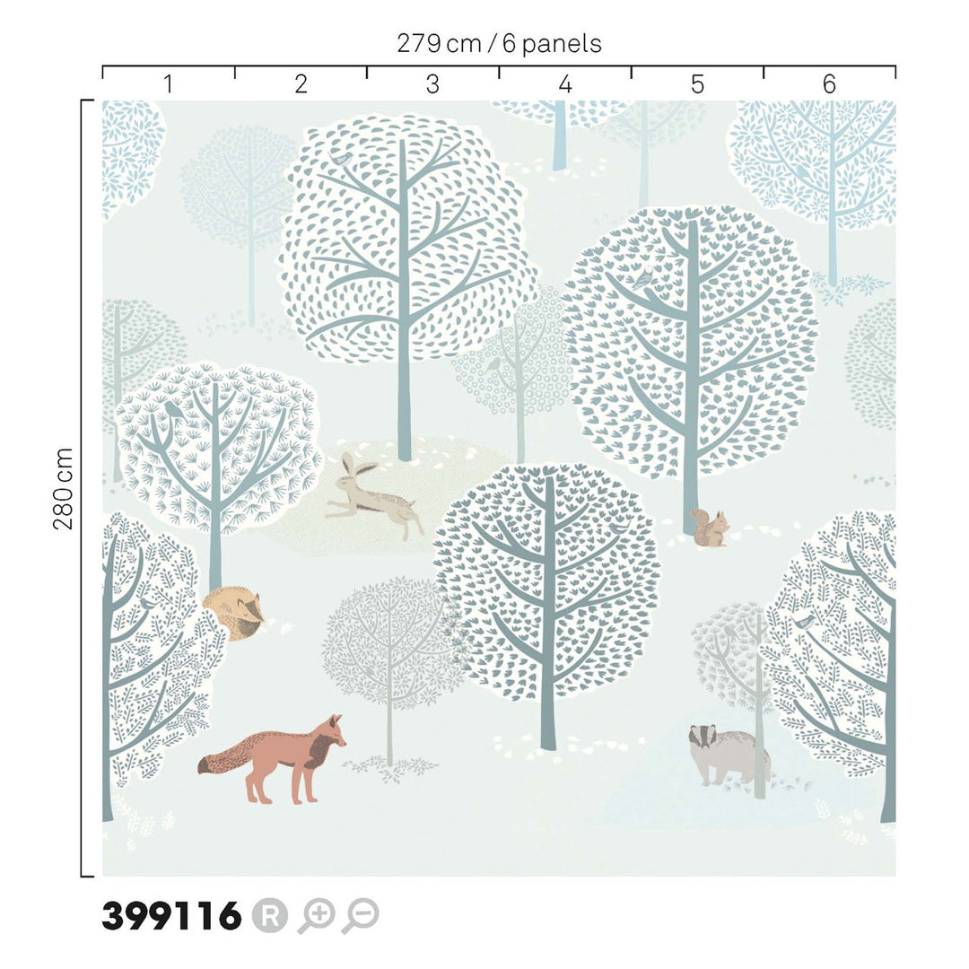 EIJFFINGER Mini Me 399116 - Afbeelding 3 - Naturel, Blauw, Groen, Kinderkamer