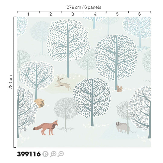 EIJFFINGER Mini Me 399116 - Afbeelding 3 - Naturel, Blauw, Groen, Kinderkamer