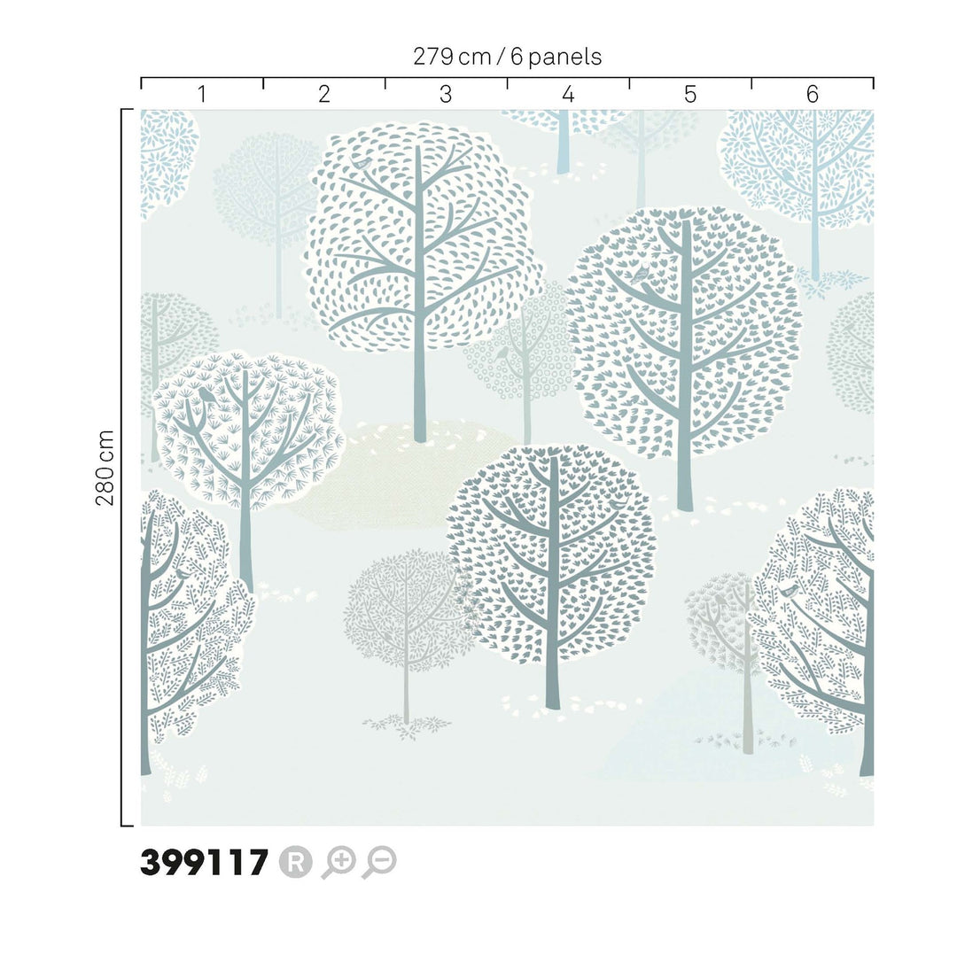 EIJFFINGER Mini Me 399117 - Afbeelding 3 - Naturel, Blauw, Groen, Kinderkamer