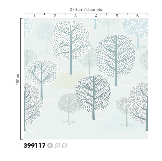 EIJFFINGER Mini Me 399117 - Afbeelding 3 - Naturel, Blauw, Groen, Kinderkamer