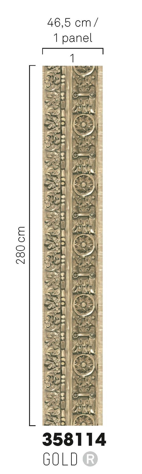 EIJFFINGER Masterpiece 358114 - Afbeelding 3 - Goud, Klassiek, Behangranden