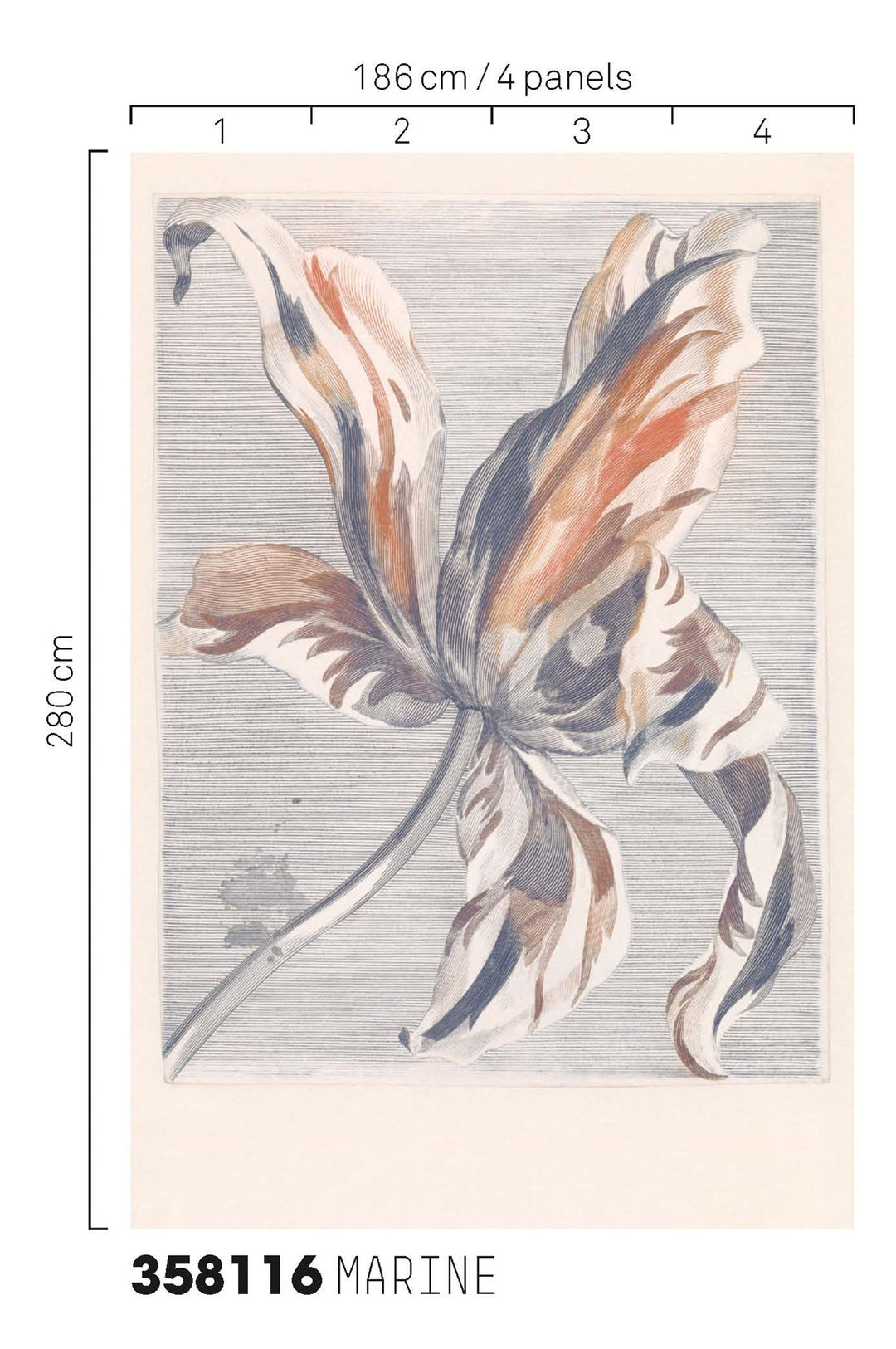 EIJFFINGER Masterpiece 358116 - Afbeelding 3 - Wit, Klassiek, Bloemen