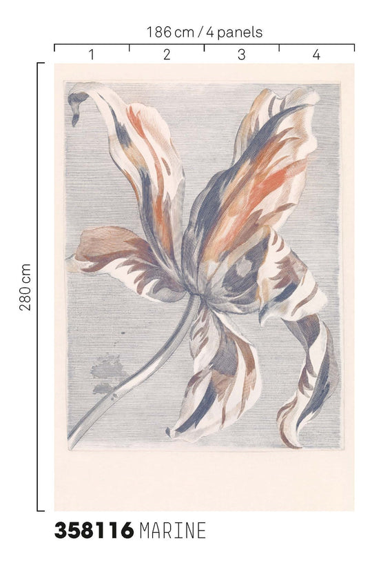 EIJFFINGER Masterpiece 358116 - Afbeelding 3 - Wit, Klassiek, Bloemen