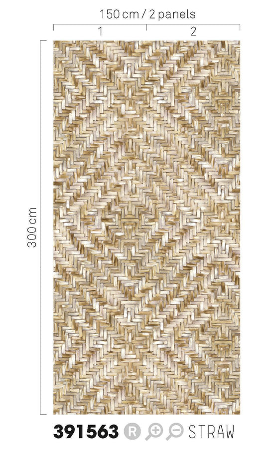 EIJFFINGER Terra 391563 - Afbeelding 2 - Naturel, Geel, Etnisch, Basic, Natuurlijk, Structuren