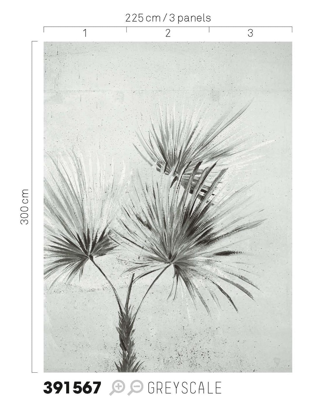 EIJFFINGER Terra 391567 - Afbeelding 2 - Zwart / Grijs, Etnisch, Basic, Natuurlijk, Bladeren