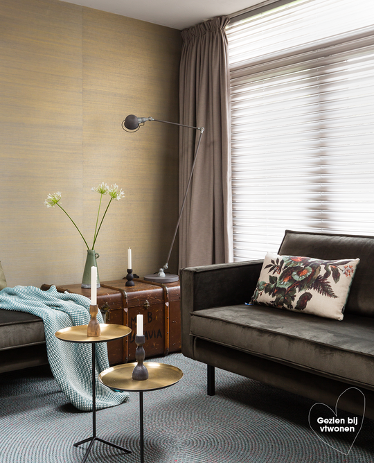 EIJFFINGER Natural Wallcovering II 389538 - Afbeelding 3 - Groen, Goud, Landelijk, Etnisch, Chic, Glamour, Natuurlijk, Structuren