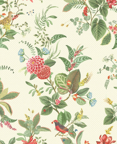 EIJFFINGER Pip Studio V 300110 - Afbeelding 1 - Multi, Romantisch, Pip Studio, Vogels, Bloemen, Bladeren