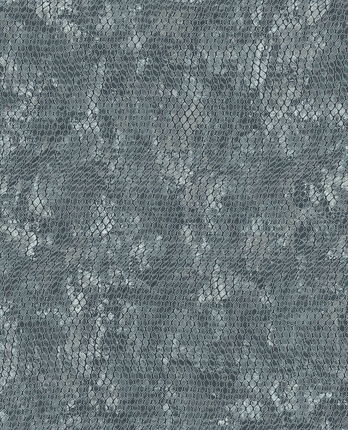 EIJFFINGER Skin 300523 - Afbeelding 1 - Blauw, Zwart / Grijs, Etnisch, Basic, Stoer, Industrieel, Dieren, Effen, Uni, Structuren