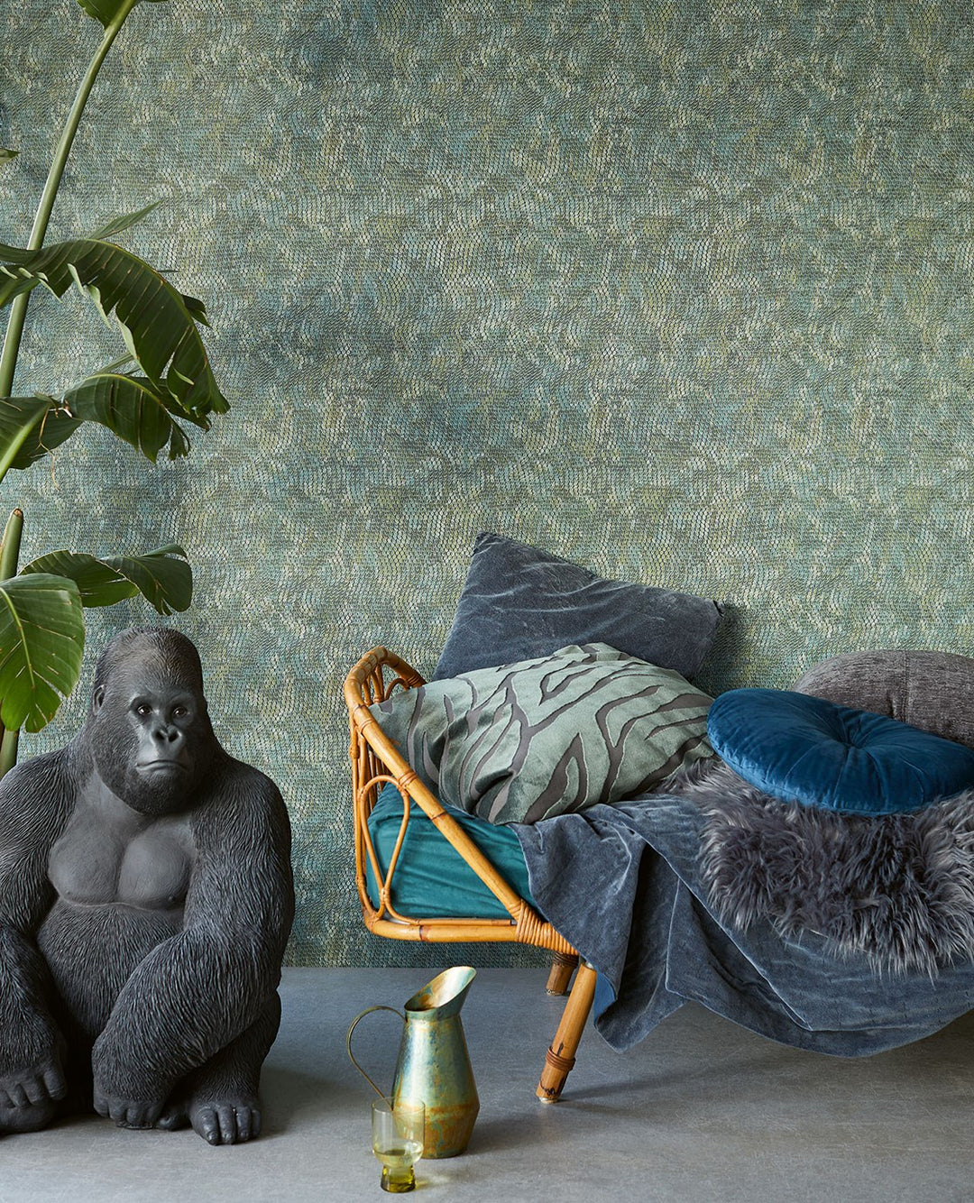 EIJFFINGER Skin 300522 - Afbeelding 2 - Blauw, Groen, Etnisch, Basic, Stoer, Industrieel, Dieren, Effen, Uni, Structuren