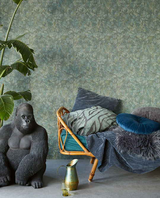 EIJFFINGER Skin 300522 - Afbeelding 2 - Blauw, Groen, Etnisch, Basic, Stoer, Industrieel, Dieren, Effen, Uni, Structuren
