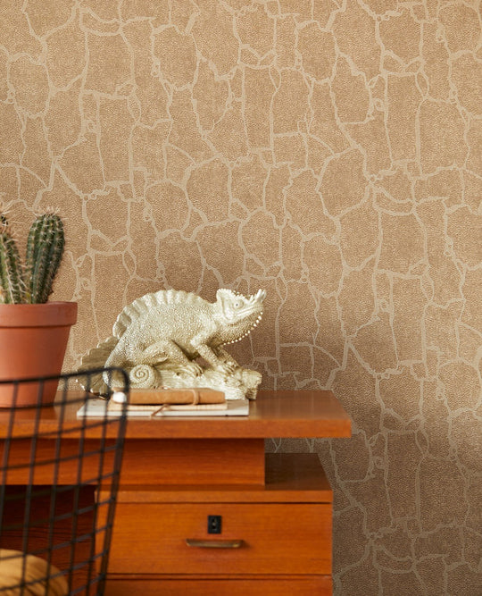 EIJFFINGER Skin 300533 - Afbeelding 2 - Geel, Oranje, Goud, Etnisch, Basic, Stoer, Industrieel, Dieren, Effen, Uni, Structuren