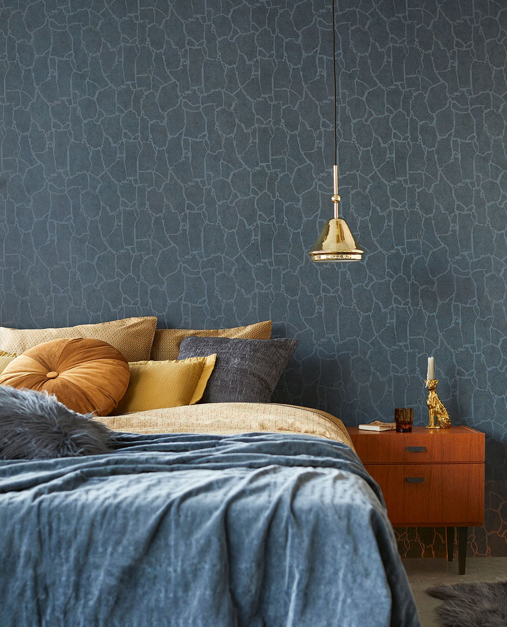 EIJFFINGER Skin 300535 - Afbeelding 2 - Blauw, Etnisch, Basic, Stoer, Industrieel, Dieren, Effen, Uni, Structuren