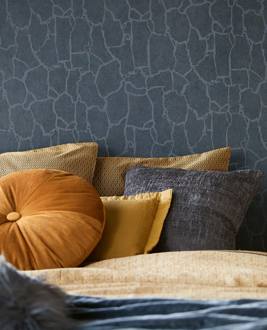 EIJFFINGER Skin 300535 - Afbeelding 3 - Blauw, Etnisch, Basic, Stoer, Industrieel, Dieren, Effen, Uni, Structuren