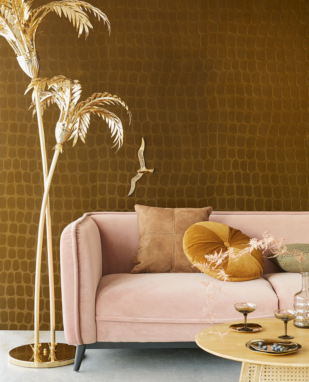 EIJFFINGER Skin 300560 - Afbeelding 2 - Geel, Goud, Etnisch, Stoer, Industrieel, Chic, Glamour, Dieren, Effen, Uni, Structuren