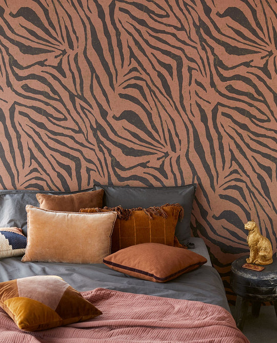 EIJFFINGER Skin 300605 - Afbeelding 3 - Rood, Zwart / Grijs, Etnisch, Stoer, Industrieel, Chic, Glamour, Dieren, Natuurlijk