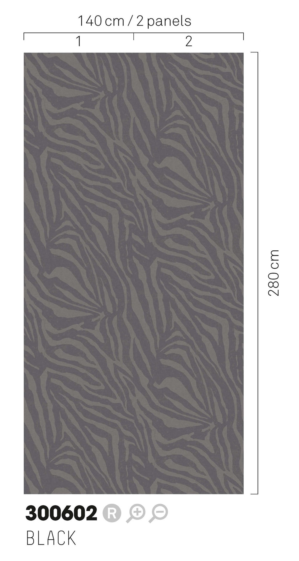 EIJFFINGER Skin 300602 - Afbeelding 2 - Zwart / Grijs, Etnisch, Stoer, Industrieel, Chic, Glamour, Dieren