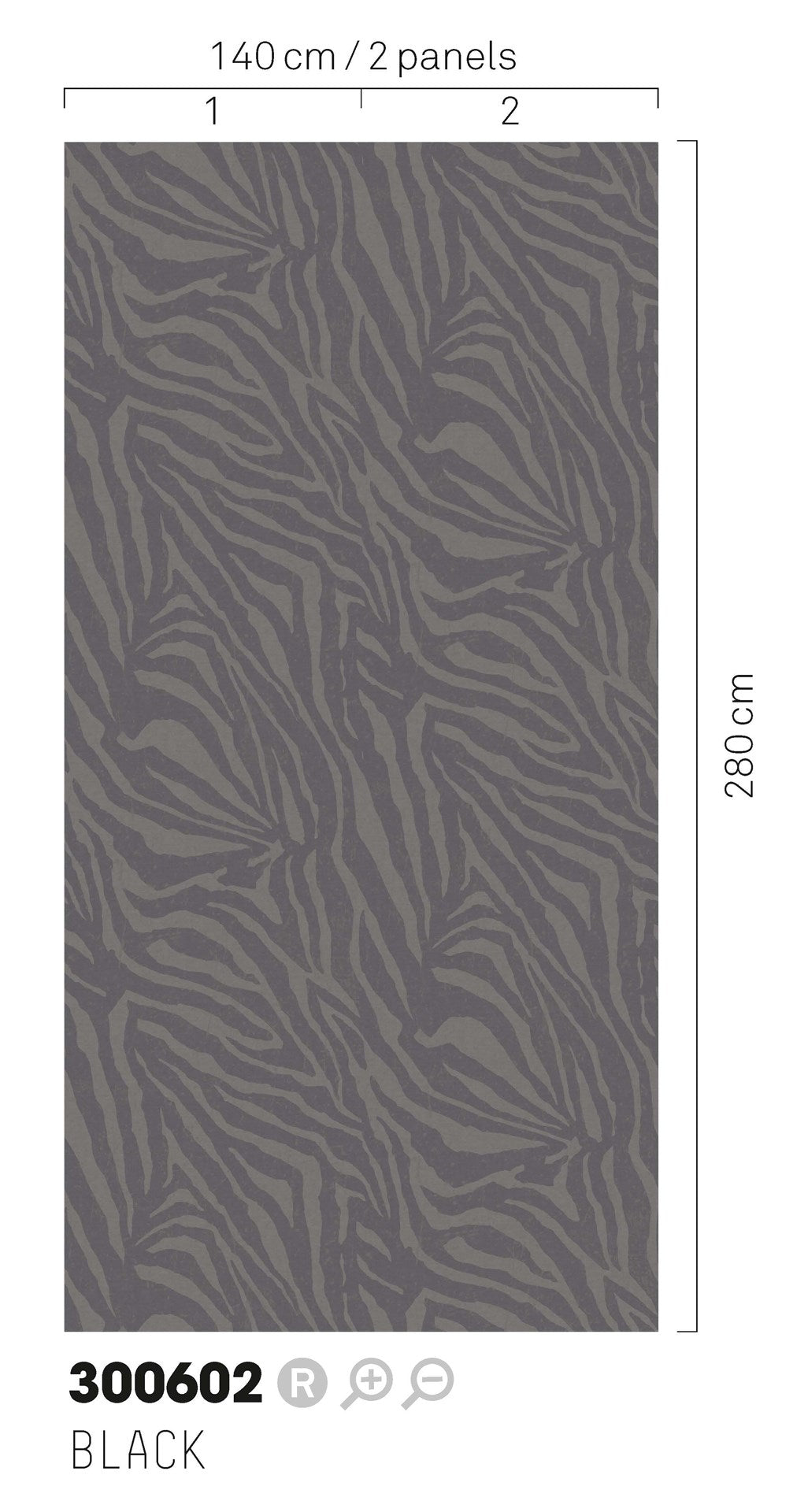 EIJFFINGER Skin 300602 - Afbeelding 2 - Zwart / Grijs, Etnisch, Stoer, Industrieel, Chic, Glamour, Dieren