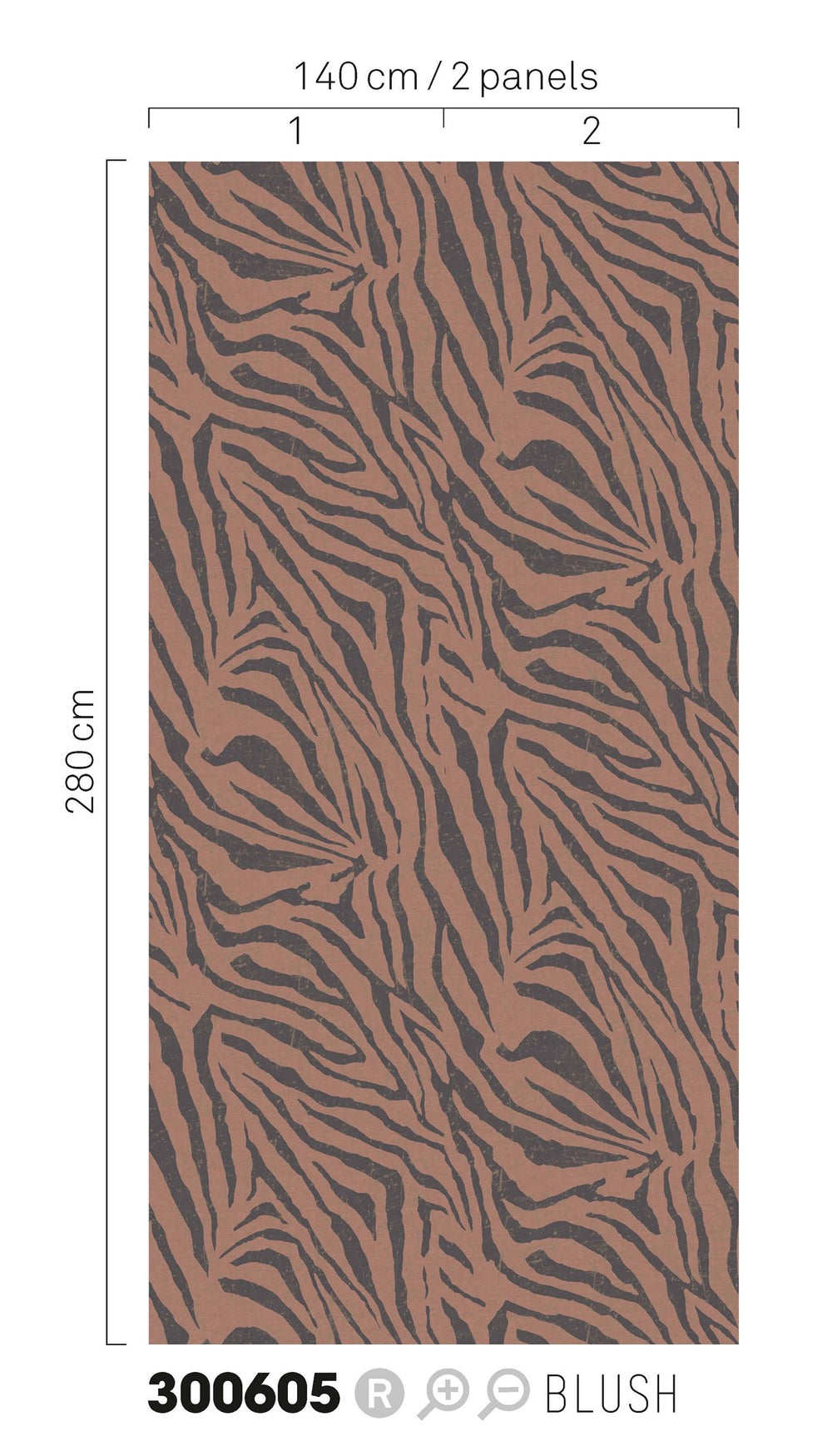 EIJFFINGER Skin 300605 - Afbeelding 2 - Rood, Zwart / Grijs, Etnisch, Stoer, Industrieel, Chic, Glamour, Dieren, Natuurlijk
